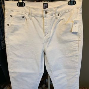 Gap white skinny jeans